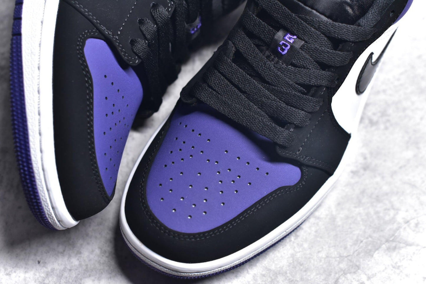 Jordan 1 Low Court Purple White